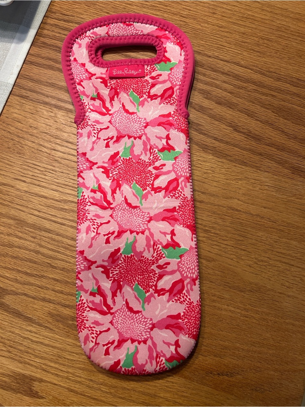 Lilly Pulitzer neoprene wine tote